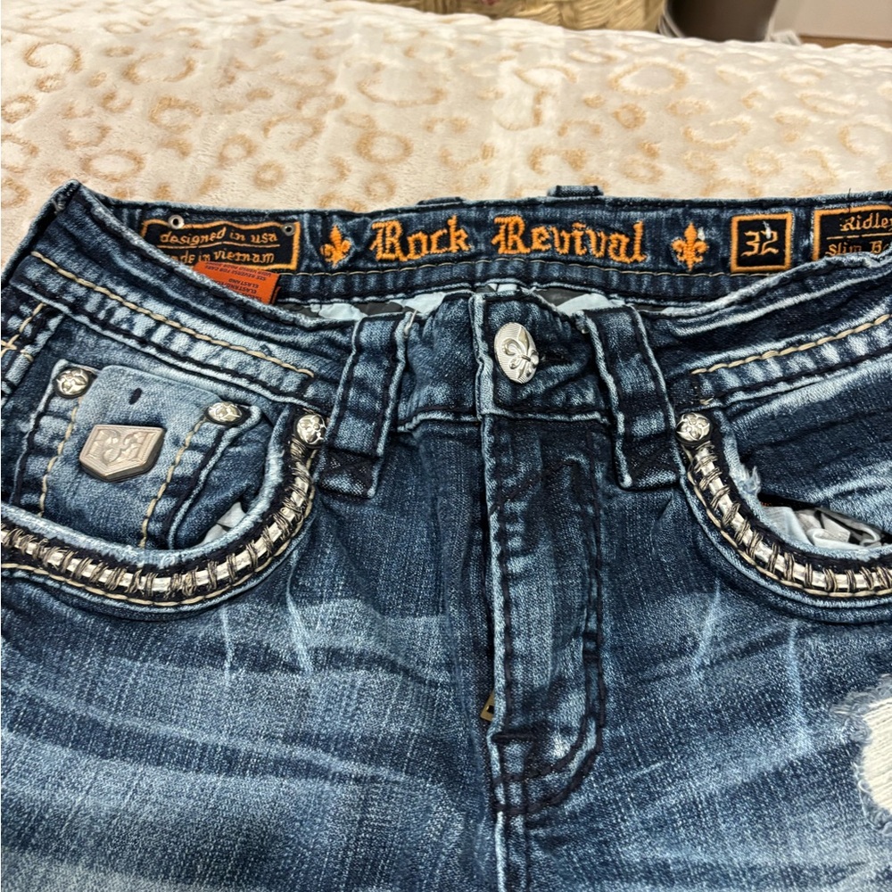 Rock Revival Men's Blue Bootcut Jeans